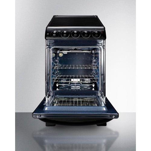 Summit Electric Coil Ranges Summit 20" Wide Electric Smooth-Top Range REX2051BRT