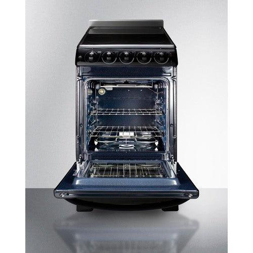 Summit Electric Coil Ranges Summit 20" Wide Electric Smooth-Top Range REX2051BRT
