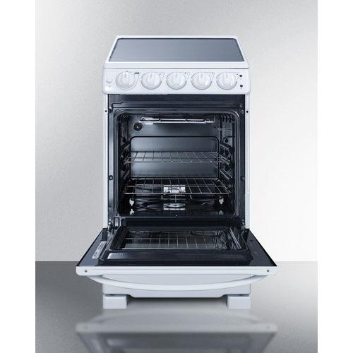Summit Electric Coil Ranges Summit 20" Wide Electric Smooth-Top Range REX2051WRT