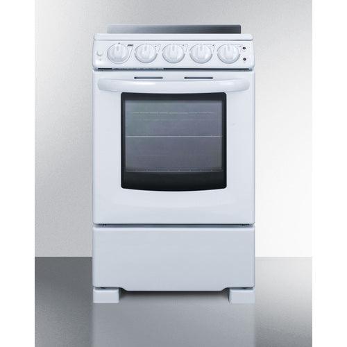 Summit Electric Coil Ranges Summit 20" Wide Electric Smooth-Top Range REX2051WRT