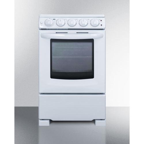Summit Electric Coil Ranges Summit 20" Wide Electric Smooth-Top Range REX2051WRT