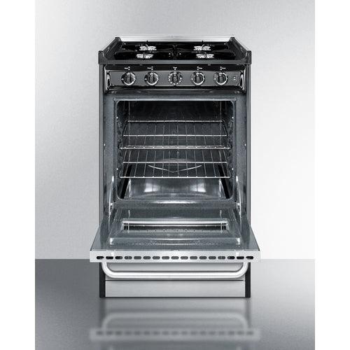Summit Natural Gas Range/Stove Summit 20" Wide Gas Range, Open Burners TNM1107BRW