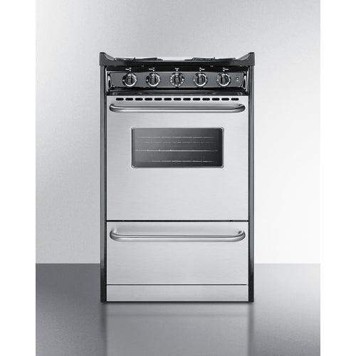 Summit Natural Gas Range/Stove Summit 20&quot; Wide Gas Range, Open Burners TNM1107BRW