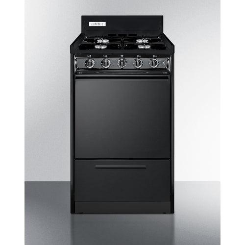 Summit Natural Gas Range/Stove Summit 20&quot; Wide Gas Range, Open Burners TNM1107C