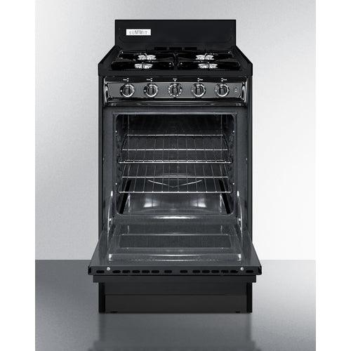 Summit Natural Gas Range/Stove Summit 20" Wide Gas Range, Open Burners TNM1107C