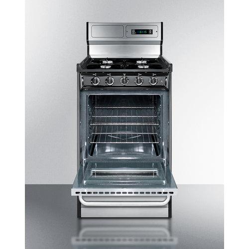 Summit Natural Gas Range/Stove Summit 20&quot; Wide Gas Range, Open Burners TNM1307BKW