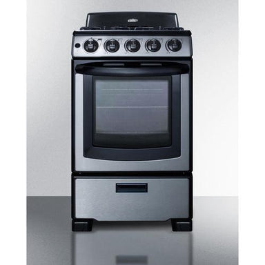 Summit Natural Gas Range/Stove Summit 20" Wide Gas Range PRO201SS