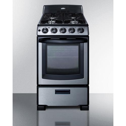 Summit Natural Gas Range/Stove Summit 20&quot; Wide Gas Range PRO201SS