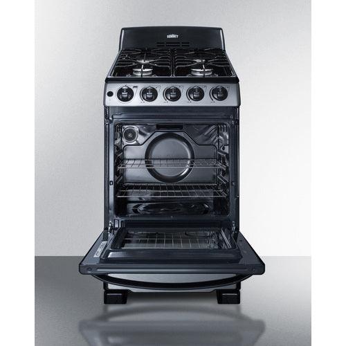 Summit Natural Gas Range/Stove Summit 20" Wide Gas Range PRO201SS