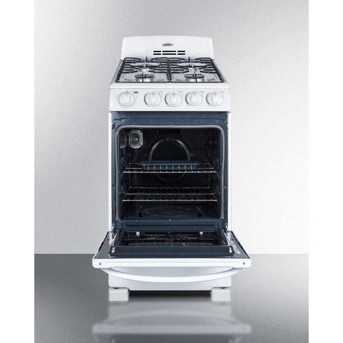 Summit Natural Gas Range/Stove Summit 20&quot; Wide Gas Range RG200WS