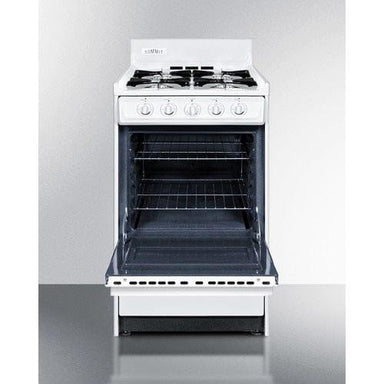 Summit Propane Range /Stove Summit 20" Wide Propane Gas Range, Battery Ignition (White) WLM110P