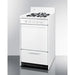 Summit Propane Range /Stove Summit 20" Wide Propane Gas Range, Battery Ignition (White) WLM110P