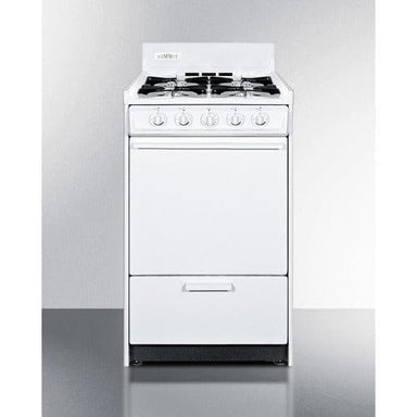 Summit Propane Range /Stove Summit 20" Wide Propane Gas Range, Battery Ignition (White) WLM110P