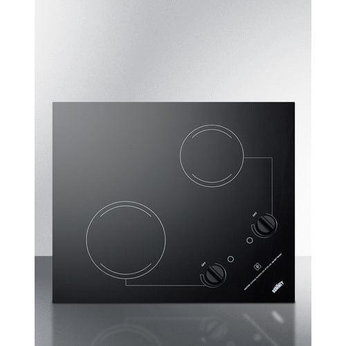 Summit Summit 21&quot; Wide 230V 2-Burner Radiant Cooktop CR2B223G