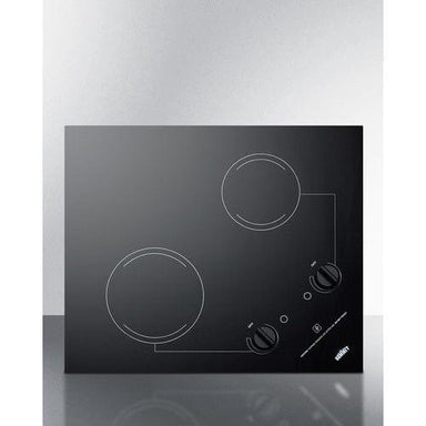 Summit Summit 21" Wide 230V 2-Burner Radiant Cooktop CR2B223G
