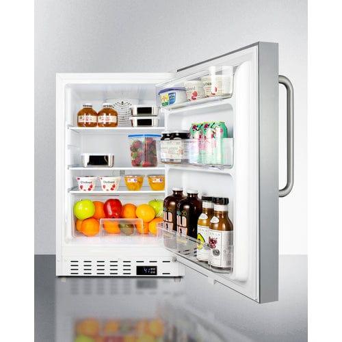 Summit Refrigerators Summit 21" Wide Built-In All-Refrigerator, ADA Compliant ALR46WSSTB