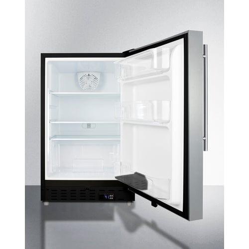 Summit Refrigerators Summit 21&quot; Wide Built-In All-Refrigerator, ADA Compliant ALR47BCSSHV