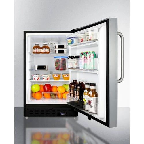 Summit Refrigerators Summit 21&quot; Wide Built-In All-Refrigerator, ADA Compliant ALR47BSSTB