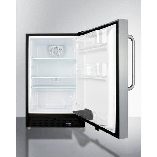 Summit Refrigerators Summit 21&quot; Wide Built-In All-Refrigerator, ADA Compliant ALR47BSSTB