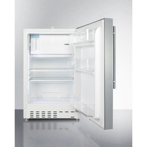 Summit Refrigerators Summit 21&quot; Wide Built-in Refrigerator-Freezer, ADA Compliant ALRF48CSSHV