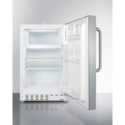 Summit Refrigerators Summit 21" Wide Built-in Refrigerator-Freezer, ADA Compliant ALRF48SSTB