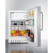 Summit Refrigerators Summit 21" Wide Built-in Refrigerator-Freezer, ADA Compliant ALRF48SSTB