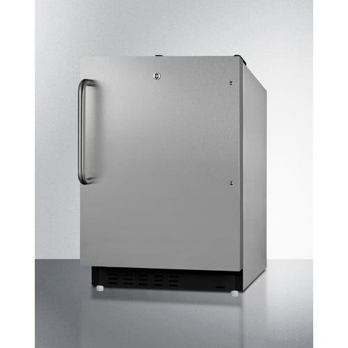 Summit Refrigerators Summit 21&quot; Wide Built-in Refrigerator-Freezer, ADA Compliant ALRF49BCSS