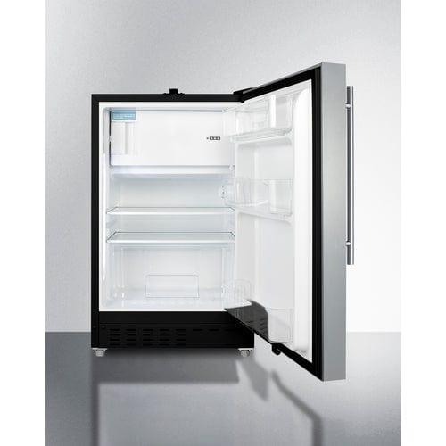 Summit Refrigerators Summit 21&quot; Wide Built-in Refrigerator-Freezer, ADA Compliant ALRF49BSSHV