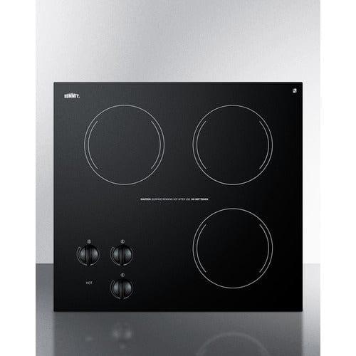 Summit Summit 22&quot; Wide 230V 3-Burner Radiant Cooktop CR3240