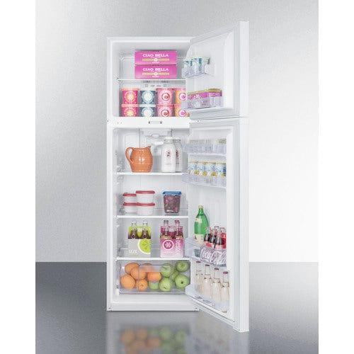 Summit Refrigerators Summit 22&quot; Wide Top Mount Refrigerator-Freezer FF946WLLF2