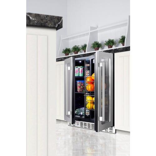 Summit Refrigerators Summit 24&quot; Built-In Dual-Zone Produce Refrigerator, ADA Compliant ALFD24WBVCSSPANTRY