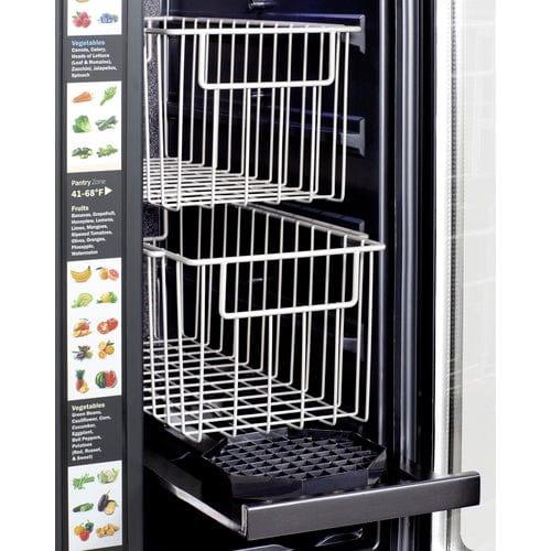 Summit Refrigerators Summit 24&quot; Built-In Dual-Zone Produce Refrigerator, ADA Compliant ALFD24WBVCSSPANTRY