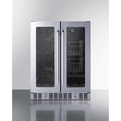 Summit Refrigerators Summit 24&quot; Built-In Dual-Zone Produce Refrigerator, ADA Compliant ALFD24WBVCSSPANTRY