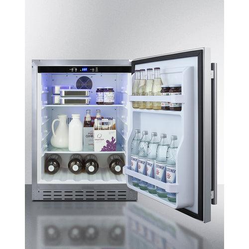 Summit Freezers Summit 24&quot; Built-In Outdoor Refrigerator, ADA Compliant AL55OSCSS