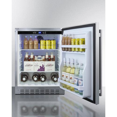 Summit Freezers Summit 24&quot; Built-In Outdoor Refrigerator, ADA Compliant AL55OSCSS