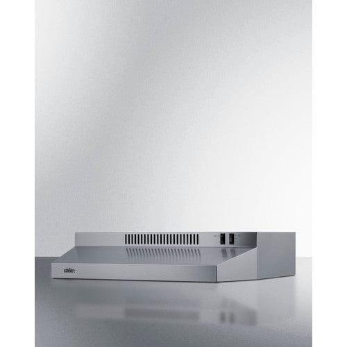 Summit Range Hoods Summit 24&quot; Under Cabinet Convertible Range Hood H24RSS