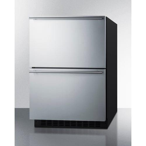 Summit Refrigerators Summit 24&quot; Wide 2-Drawer All-Refrigerator, ADA Compliant (Panels Not Included) ADRD241PNR