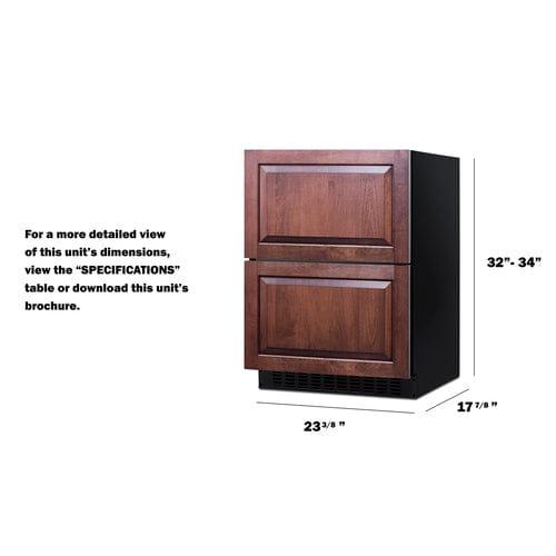 Summit Refrigerators Summit 24&quot; Wide 2-Drawer All-Refrigerator, ADA Compliant (Panels Not Included) ASDR2414PNR