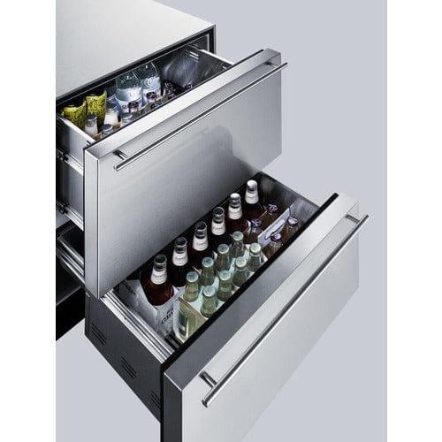Summit All-Refrigerator Summit 24" Wide 2-Drawer All-Refrigerator SP6DBS2D7