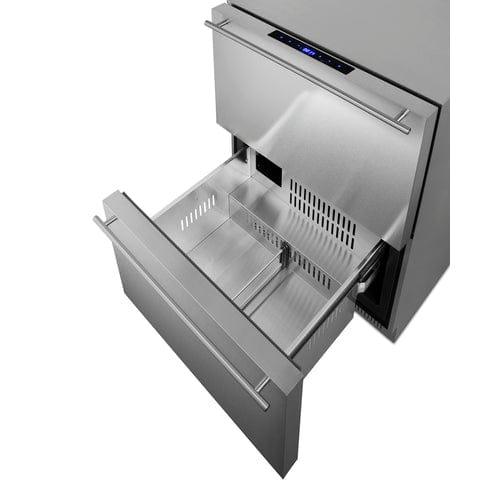 Summit Refrigerators Summit 24&quot; Wide 2-Drawer Refrigerator-Freezer, ADA Compliant ADRF244CSS