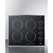 Summit Summit 24" Wide 230V 4-Burner Radiant Cooktop CR424BL