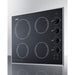Summit Summit 24" Wide 230V 4-Burner Radiant Cooktop CR425BL