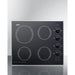 Summit Summit 24" Wide 230V 4-Burner Radiant Cooktop CR425BL