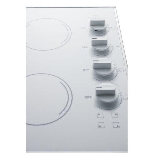 Summit Summit 24&quot; Wide 230V 4-Burner Radiant Cooktop CR425WH