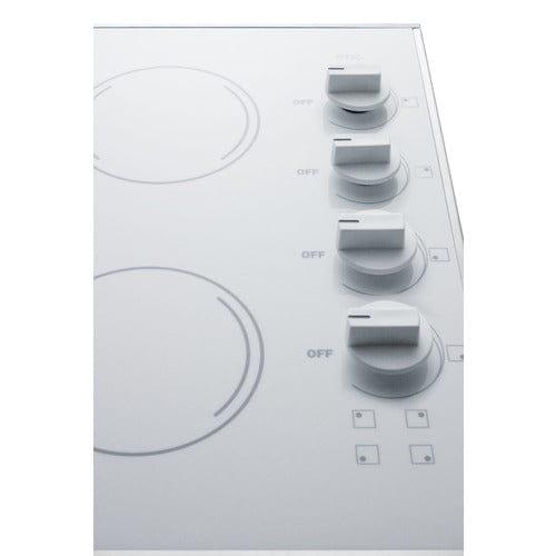 Summit Summit 24" Wide 230V 4-Burner Radiant Cooktop CR425WH