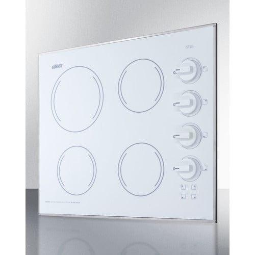 Summit Summit 24" Wide 230V 4-Burner Radiant Cooktop CR425WH
