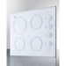 Summit Summit 24" Wide 230V 4-Burner Radiant Cooktop CR425WH