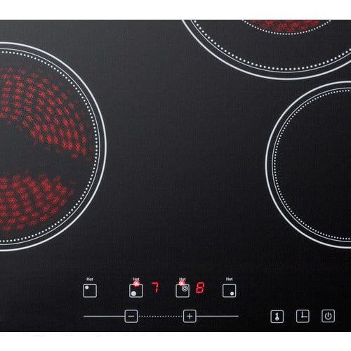 Summit Summit 24&quot; Wide 230V 4-Burner Radiant Cooktop CR4B23T5B