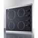 Summit Summit 24" Wide 230V 4-Burner Radiant Cooktop CRS426BL