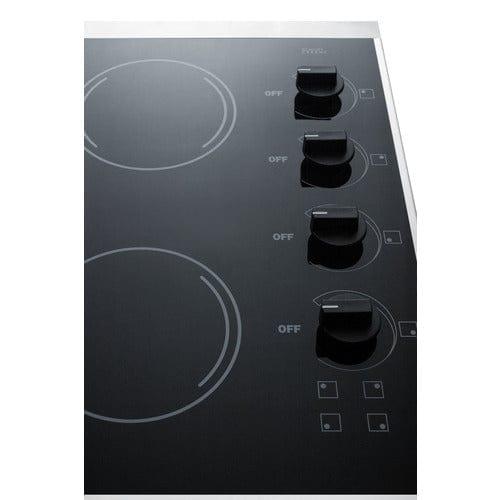 Summit Summit 24" Wide 230V 4-Burner Radiant Cooktop CRS426BL